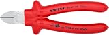 KNIPEX Diagonal Cutter Chrome-Plated 180 mm VDE 70 07 180 view 3