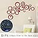 Alrens_DIY(TM) 22pcs Rounds Dots Circles Mirror Surface Crystal Wall Stickers DIY Acrylic 3D Home Decal Living Room Murals Wall Paper Decor adesivo de Parede-4 Colors (Red)