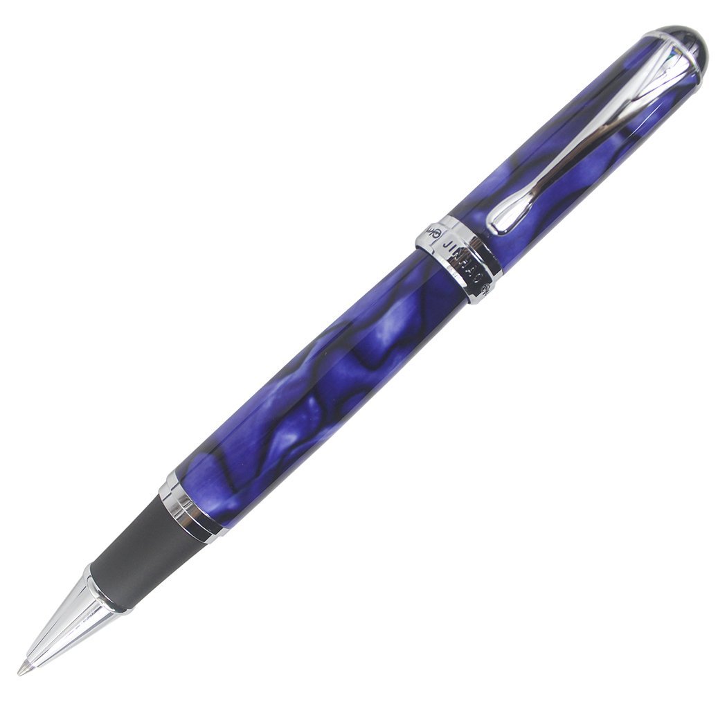 Abcsea Premium X750 Rollerball Pen Chrome Trim - Blue Flower