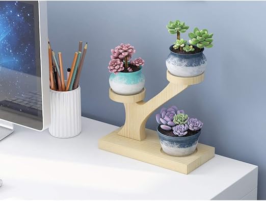 XYHX Soporte de Flores pequeño de Madera Maciza Tablero de la ...