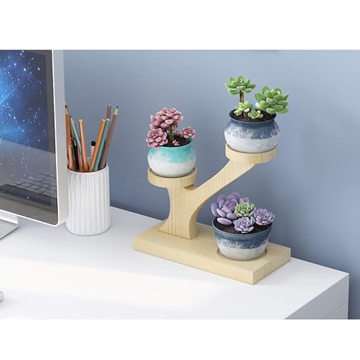 XYHX Soporte de Flores pequeño de Madera Maciza Tablero de la ...
