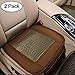 2pc Car Seat Cushion Breathable Rattan Design Pad Mat Interior Covers Cushion for Auto Supplies Office Chair with PU Leather (Brown)