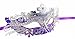 Masquerade Mask Shiny Metal Rhinestone Venetian Pretty Party Evening Prom Mask Silver Purple