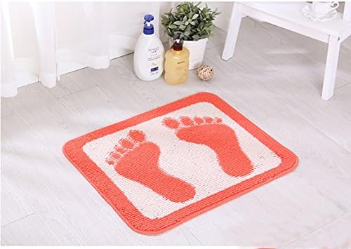 HAPLOVE Big Feet Bath Toilet Mat Area Rugs Carpet Doormat Floor Mat Absorbent Mats Bathroom Rugs Bedroom Living Room Kitchen Foot Pad Rug-orange,23.6x27.6 inch