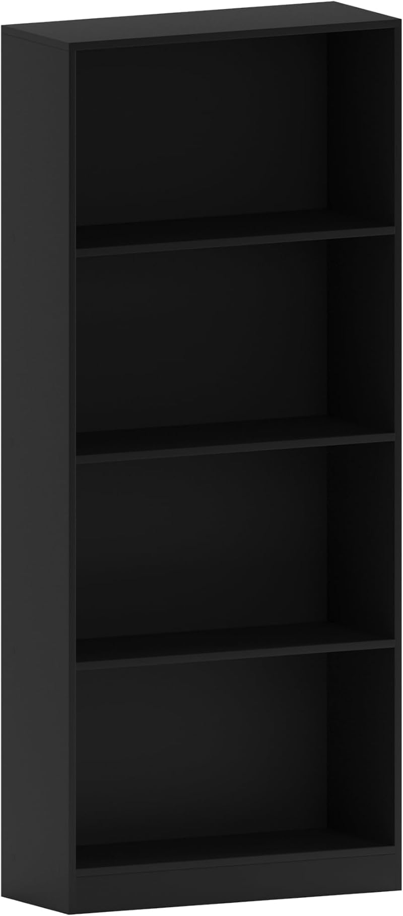 Vida Designs Cambridge 4 Tier Large Bookcase Black Wood Shelving Unit