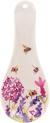 Lesser & Pavey Lavender & Bees Spoon Rest | Heat Resistant Spoon Holder