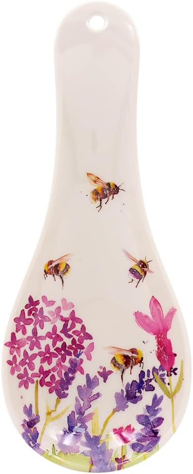 Lesser & Pavey Lavender & Bees Spoon Rest | Heat Resistant Spoon Holder