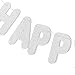 Silver Happy Birthday Letter Banner - Hanging Party Decoration Backdrop - Large Pre-Strung Glittery Birthday Sign Garland, 10.5 Feet Long
