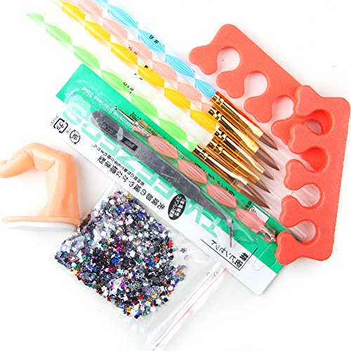 Coscelia Acrylic Nail Set with 78 Acrylic Powder Glitter Mini-ball Velvet and 120ml Acrylic Liquid Nail Art Design Kit - Thumbnail 2