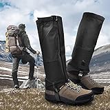 Leanking Leg Gaiters, Waterproof Snow Boot Gaiters 600D Anti-Tear Oxford Fabric Outdoor Waterproof Snow Leg Gaiters for Outdoor Hiking Walking Hunting Climbing Mountain