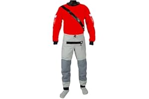 3-Layer Mens Lightweight Soft Shell Dry Suits Front Zipper Fully Taped Drysuit For Watersport Kayaking Paddling For Sailing,K