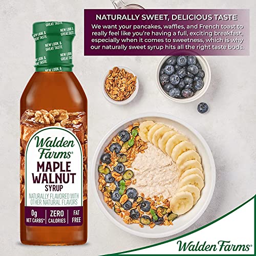 Walden Farms Maple Walnut Syrup 12 oz (Pack of 3) Sweet Syrup, Near