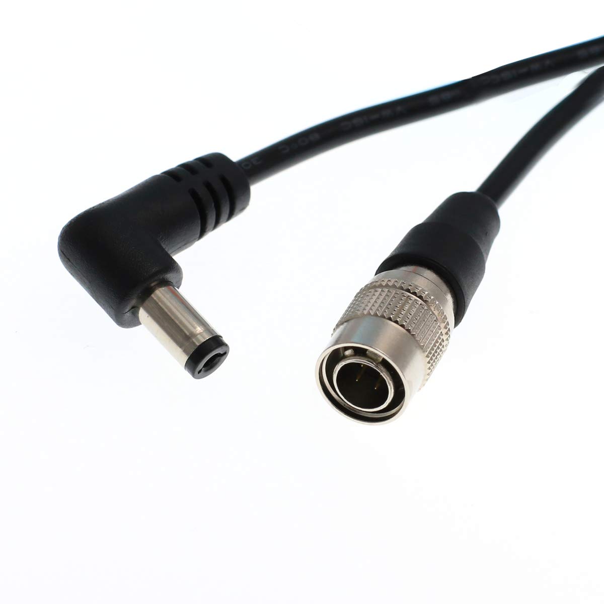 DRRI 4Pin Hirose Male to Elbow 2.1mm DC for Zoom F8/ Small Video Monitors