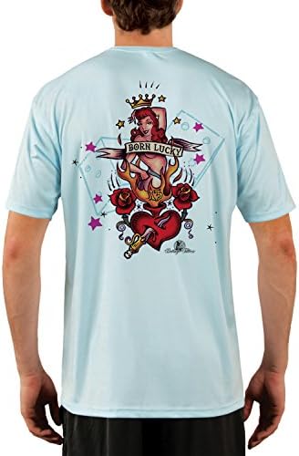 Bullseye Tattoos Men's Dice Pinup UPF 50+ Performance T-shirt XX-Large Arctic Blue