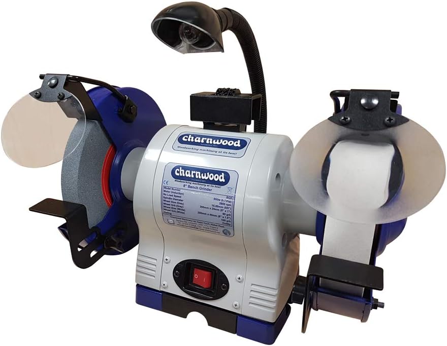 Bench Grinder 8" Wheels with Flexible Light Amazon.co.uk DIY & Tools