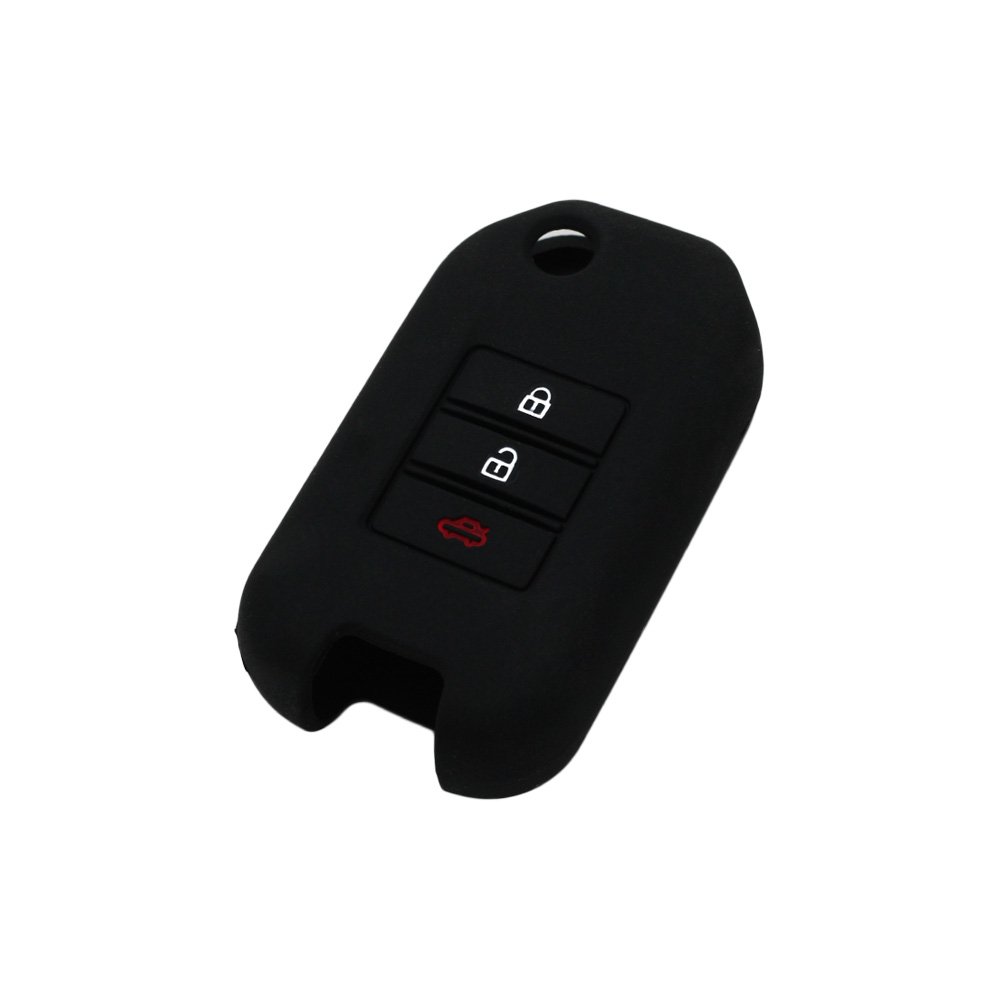 BROVACS Silicone Cover Protector Case Holder Skin Jacket Compatible with HONDA 3 Button Flip Remote Key Fob CV9202 Black