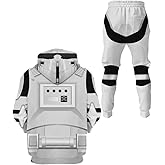 Xikaufo Unisex Adult Hoodies Print Set Halloween Carnival Party Cosplay Costume Suit