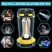 Rechargeable LED Camping Lantern, Tesecu Portable 2200mAh Tent LED Lights Flashlights by USB Charging for Phone Charging,Emergency,Hurricane,Fishing and More