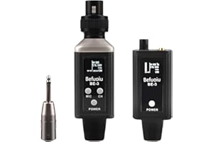 Metal UHF Wireless in Ear Monitor System Professional, Portable Rechargeable Wireless IEM System with Bodypack Receiver for S