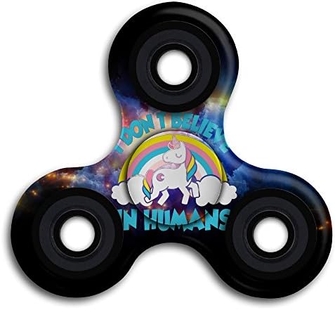 Unicorn I Don T Believe In Humans Tri-Spinner Fidget Toy Hand Spinner Stress Reducer Relieve Anxiety And Boredom