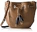 Nine West Take a Lift Crossbody Bucket Bag, Dark Camel/Black