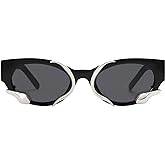 Appassal Trendy Sunglasses for Women Men Vintage Narrow Cateye Metal Snake Sunnie Y2k Accessories AP3621
