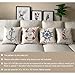 ULOVE LOVE YOURSELF Coastal Beach Throw Pillow Covers with Navigation Sailling Pattern Anchor-Lighthouse- Rudder-Life Buoy Nautical Cushion Covers Home Famaily Decorative Pillowcases 18”×18”,4Pack
