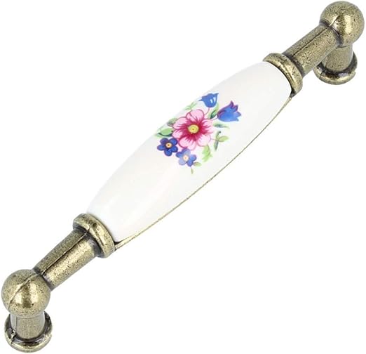 Möbelgriff Schrankgriff Porzellan Küchengriff Metall Vintage