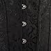 Women's Vintage Palace Jacquard Strapless Overbust Corset Bustier Bodyshaper Large Black