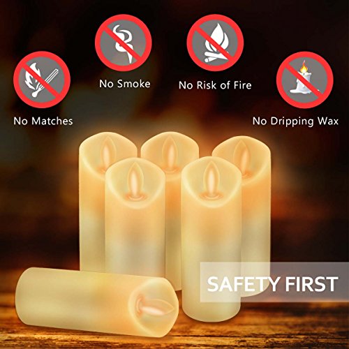 intelamp Flameless Candles Tea Light Battery Operated 6 Pack
