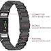 Oitom Stainless Steel Bands Compatilbe with Fitbit Charge 2,Premium Stainless Steel SS Metal Replacement Watch Band Strap for Smart Fitness Watch(Black)