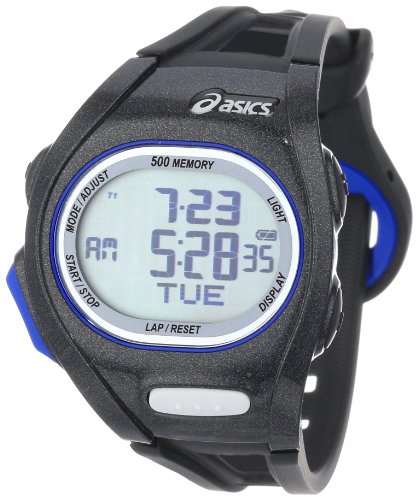 Asics Unisex CQAR0101 Black and Blue Digital Race Running Watch