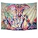 Amhokhui Tapestry Watercolor Elephant Tapestry Flower Psychedelic Wall Tapestry Indian Bohemian Tapestries Colorful Hippie Hippy Elephant Wall Hanging for Bedroom Living Room Dorms