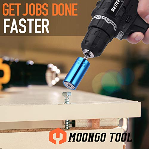Moongo Tool Universal Socket, Gifts for Dad from Daughter Son - Christmas Gifts for Men, Father/Dad, DIY Handyman, Husband, Guys, Boyfriend, Him, Unique Tools for Men (7-19mm) Power Drill Adapter - Thumbnail 5