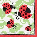 Ladybug Party Beverage Napkins, 16ct