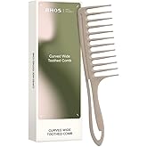 Large Wide Tooth Comb for Curls, Detangling Comb for Wet Curly Hair (Light Grey)