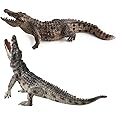 BLAPNK 2 Pcs Simulated Crocodiles Model Figure Toy, Realistic Alligator Figurines Collection Playset Science Educational Props