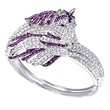 EVER FAITH® Silver-Tone Sleeping Pegasus Austrian Crystal Bracelet