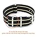 Nato Strap 4 Packs - 18mm 20mm 22mm Premium Ballistic Nylon Watch Bands Zulu Style with Stainless Steel Buckle (Black+Black Red+Black Khaki+Red Khaki, 20mm)