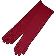 ZaZa Bridal 4-Way Stretch Matte Satin Dress Gloves Below-The-Elbow Length 8BL