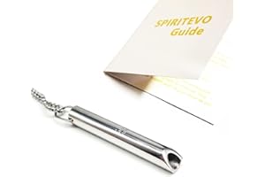 SpiritEvo Mindful Breathing Necklace and Velvet Bag, Anxiety Necklace for Stress Relief, Meditation Gifts, Calming Down, Breathing Exercises