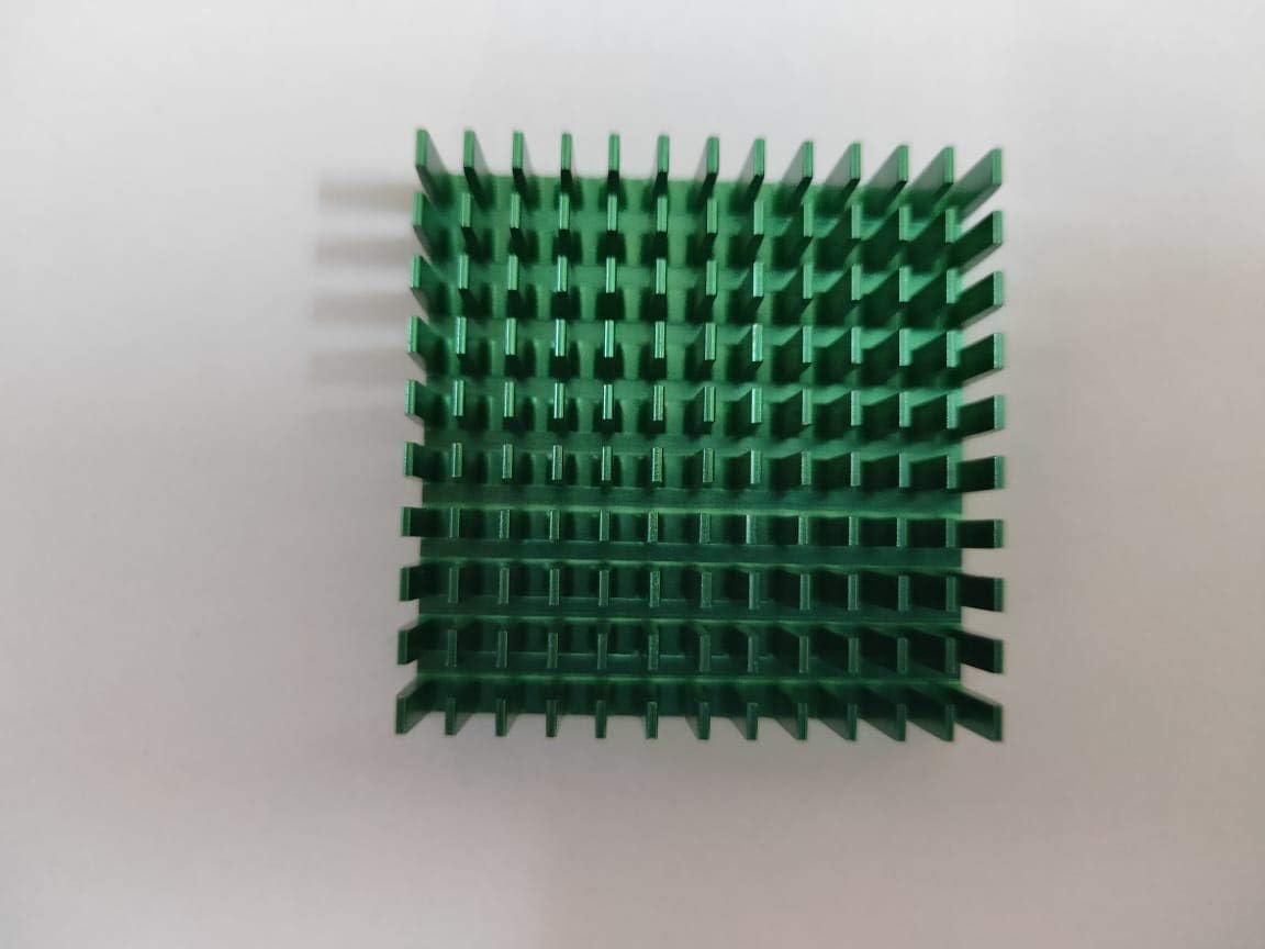 AARIOT 40mm Heat Sink Aluminum Heatsink Cooler for LED Light, 40x40x10mm for Peltier (Green), (10MM Height with 3M Thermal Sticker)