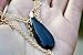 Onnea Life is Colorful Natural Stone Water Drop Pendant Necklace (Power Black)