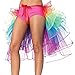 Lanzom Women Layered Organza Rainbow Bustle Dance Tutu Skirt Ruffle Tiered Clubwear
