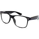 KIDS Childrens Nerd Retro Oversize Black Frame Clear Lens Eye Glasses (Age 3-10)