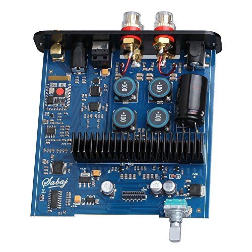 Sabaj A2 Small Desktop Stereo Audio Digital Amplifier with Bluetooth 4.0 USB Optical Input 55Wx2 Silver - Thumbnail 4