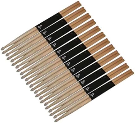 NEW Lot of 24 OAK Drum Sticks 7A Drumsticks Wood Tip, GPDS7A ^12