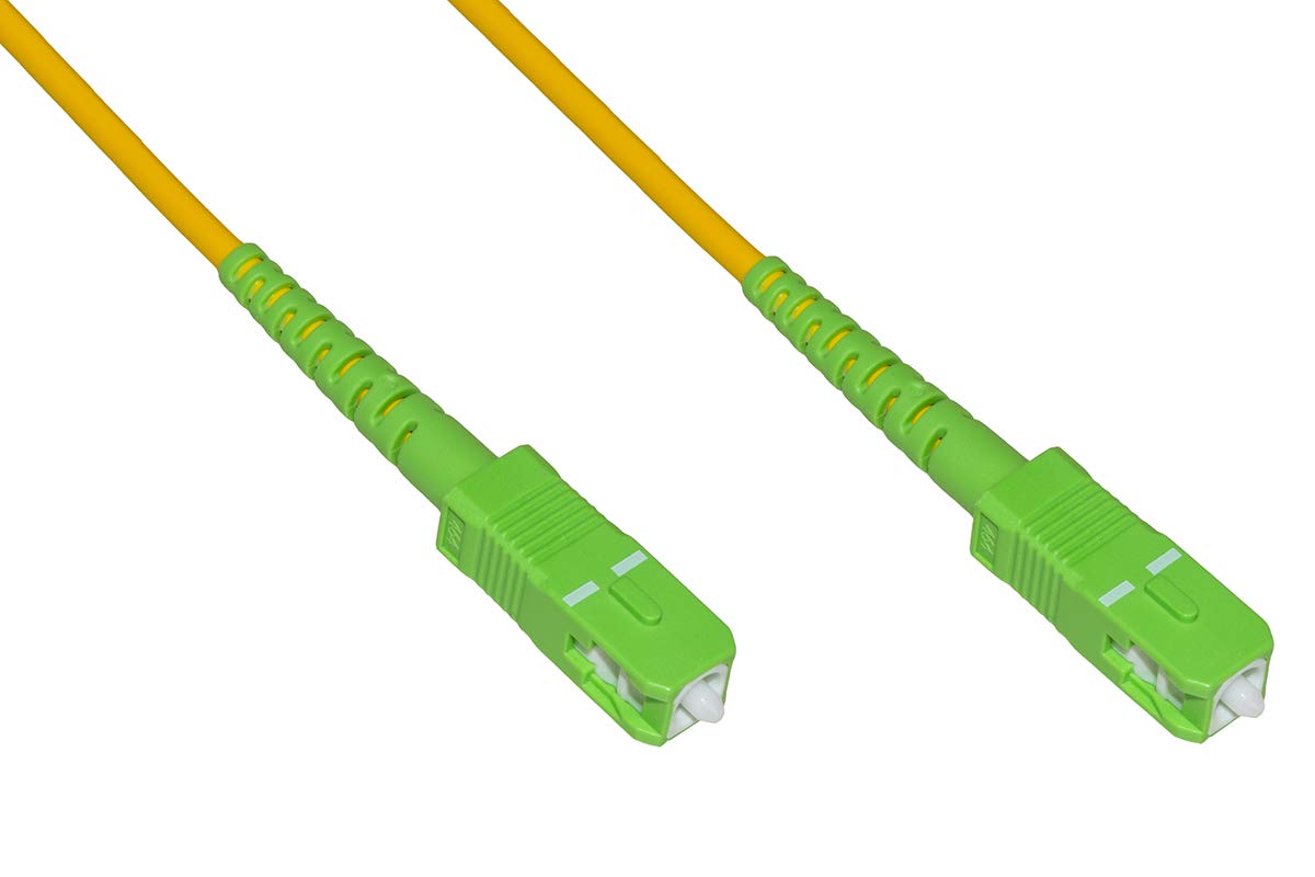 LINK LKSCSCAPCS1 Fiber Optic Cable APC SC A APC SC SINGLEMODE SIMPLEX MT.1, Yellow