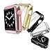 GeeRic Screen Protector Compatible with Apple Watch 40mm Series 4/5, 5 Pack Soft Slim Full-Around Protective 5 Color-Clear/Black/Silver/Gold/Rose Gold