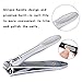 Nail Clippers Key Chain Set- Sturdy & Elegant Set of 2 Stainless Steel Fingernail Clippers +1 Keychain, Sharp and Durable, Great Gift for Women, Men, and Family